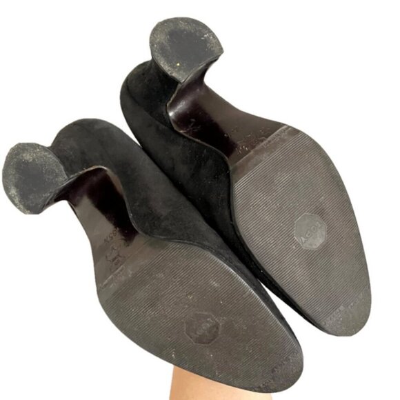 Vintage Sonia Rykiel Black Suede Loafer Heels - 5.5, Made in Italy 🇮🇹 - Picture 6 of 10